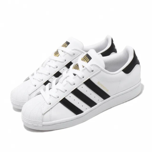 Adidas 愛迪達 休閒鞋superstar 復古男女鞋愛迪達金標情侶鞋球鞋穿搭白黑 Eg4958 Momo購物網