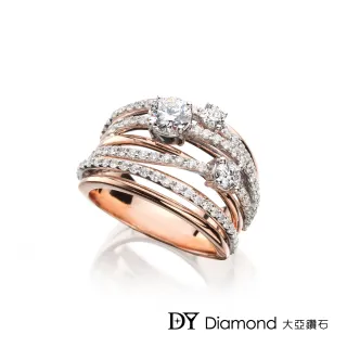 【DY Diamond 大亞鑽石】18K金 0.50克拉 F/VS2 華麗時尚女戒