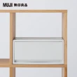 【MUJI無印良品】PP資料盒/橫式/深型/白灰(4入組)