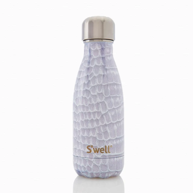 【S’well】Blanc Crocodile 9oz-260ml美國時尚不鏽鋼保冷.保溫瓶(Exotics Collection)