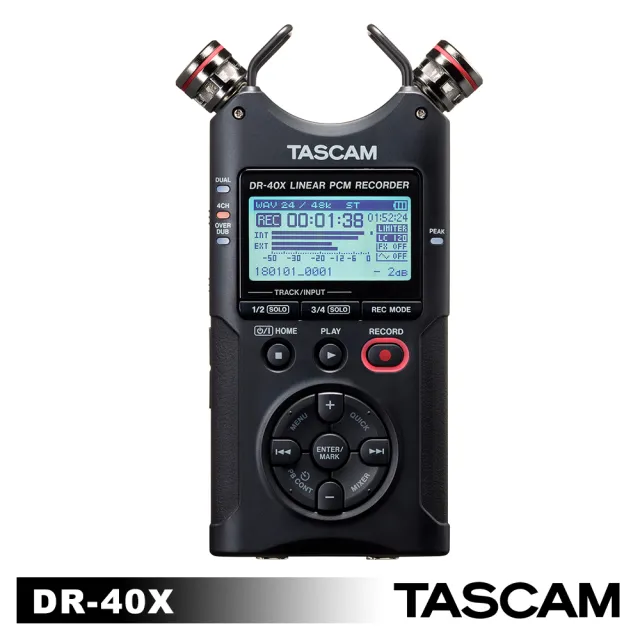 【TASCAM】攜帶型數位錄音機(DR-40X)/