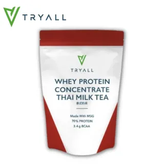 【台灣 TRYALL】濃縮乳清蛋白粉 500g/袋-泰式奶茶