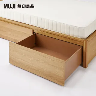 【MUJI 無印良品】木製床架用床下收納盒/橡木/2個入(大型家具配送)