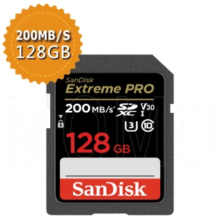 【SanDisk 晟碟】Extreme Pro SDXC V30 128GB 170MB/s記憶卡(平行輸入)