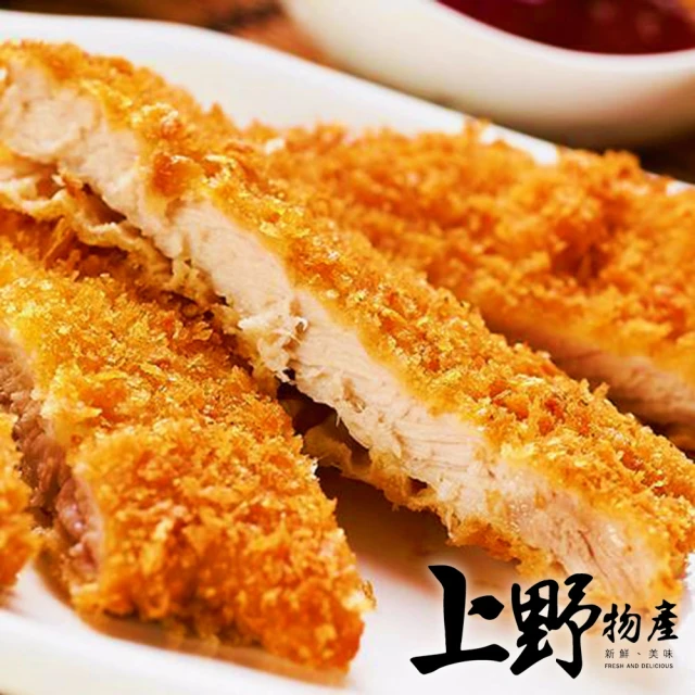 上野物產 酥脆佳香裹粉豬肉排12片(90g±10%/片)