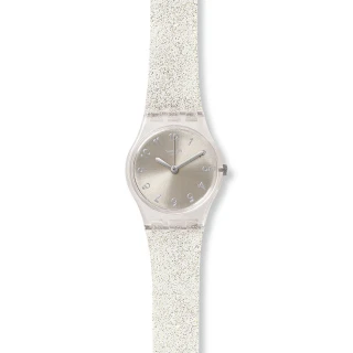 【SWATCH】就是SWATCH系列手錶 SILVER GLISTAR TOO 銀色星沙 男錶 女錶(25mm)