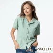 【VAUDE】女短袖條紋襯衫(VA-06052綠條/吸溼排汗/透氣舒適/簡約質感/零碼出清)