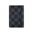 【Louis Vuitton 路易威登】LV N63143 經典棋盤格LOGO Damier Graphite帆布8卡對折卡片夾(黑)