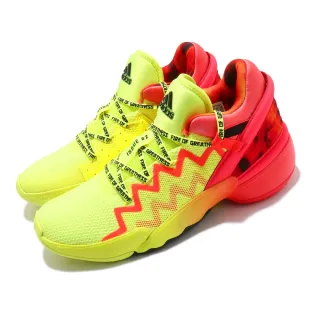【adidas 愛迪達】籃球鞋 D.O.N. Issue 2 GCA 男鞋 愛迪達 明星賽 避震 包覆 運動 球鞋 黃 紅(H67570)