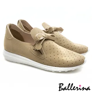 【Ballerina】熱帶雨林探險 • 鏤空洞洞零悶著綁帶休閒鞋(可可)
