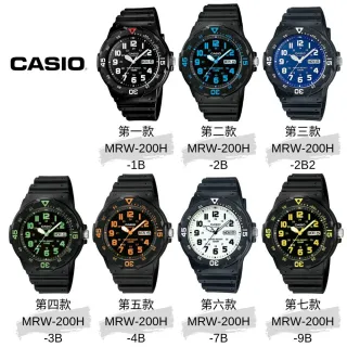 【CASIO 卡西歐】多元STANDARD指針錶系列(MRW-200H數字面)