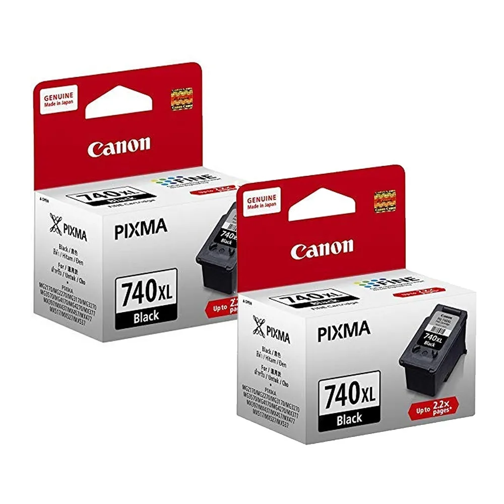 【Canon】PG-740XL 原廠墨水匣組(2黑)