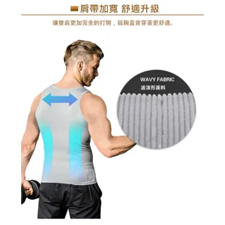 【Charmen】塑身衣 彈力羅紋緊身背心 男性塑身衣(超值2件組)