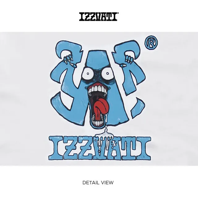 【IZZVATI】軟泥怪短T-白(品牌手繪短T)