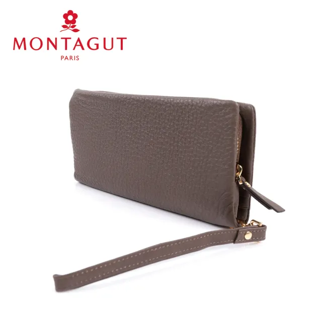 【MONTAGUT 夢特嬌】頭層牛皮真皮 長夾(7卡2照2夾2零)