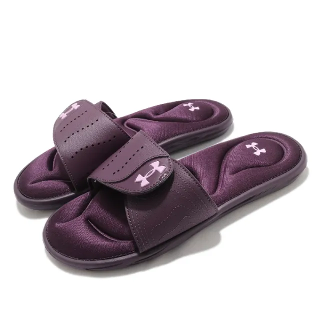 Under Armour 拖鞋ignite Ix 套腳穿搭女鞋魔鬼氈輕便夏日舒適簡約紫粉 3022717501 Momo購物網