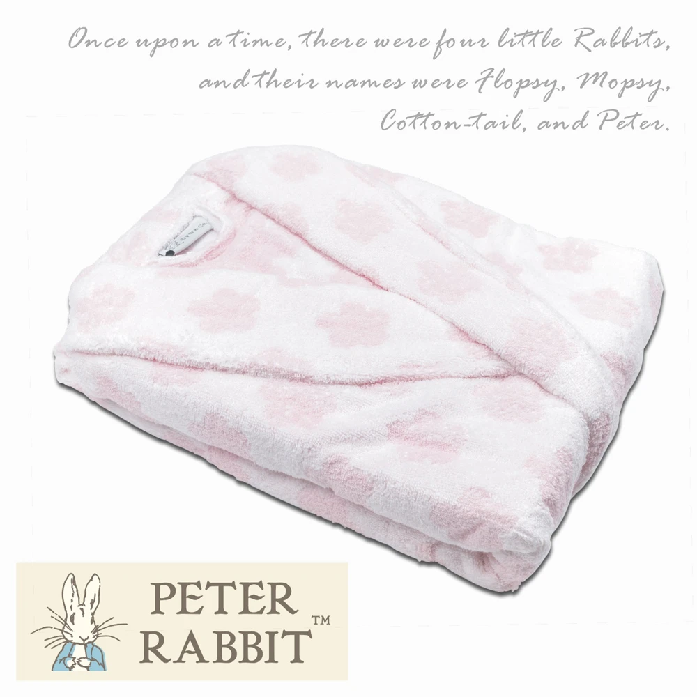 【PETER RABBIT 比得兔】比得兔 無捻系提花浴袍(高質感專櫃精品)