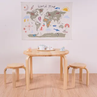 【Man & Kids 寵小孩生活家居】圓圓滿滿遊戲桌椅（一桌四椅）(遊戲桌/幼兒成長桌椅)