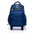 【DF Queenin】商務洽公16吋旅行多功能防潑水拉桿登機行李包-共3色