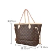 【Louis Vuitton 路易威登】LV M41178 NEVERFULL MM花紋LOGO Monogram帆布扣式手提肩背包(米)