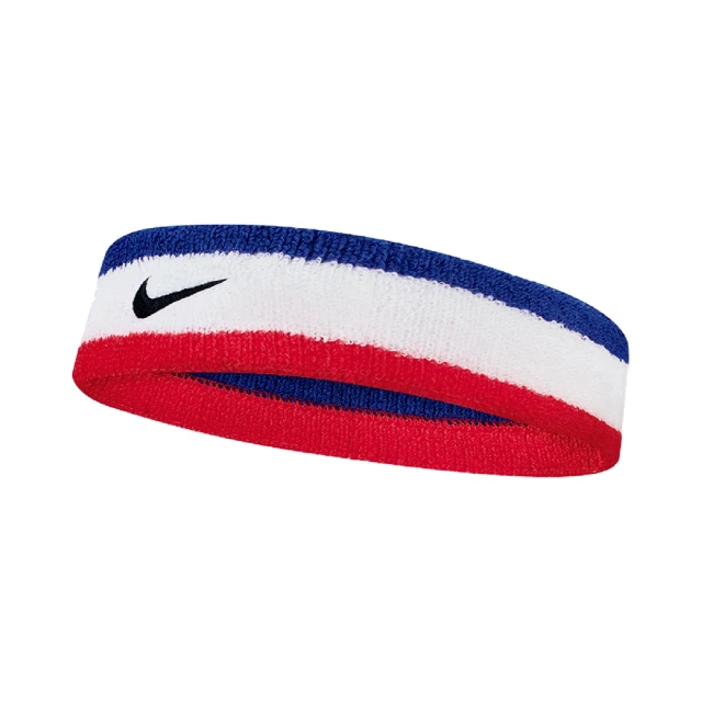 【NIKE 耐吉】頭帶 HeadBand 男女款 髮帶 運動 吸汗 毛巾布 百搭 三色 白 藍 紅(N000154462-0OS)