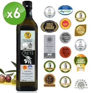 【希臘OLEUM CRETE】奧莉恩特級初榨橄欖油(750毫升*6瓶)