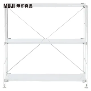 【MUJI 無印良品】SUS鋼製層架組/亮面淺灰/寬/小(大型家具配送)