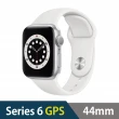 鋼化保貼超值組★【Apple 蘋果】Apple Watch Series6 44公釐 GPS版 鋁金屬錶殼搭配運動錶帶(S6 GPS44)