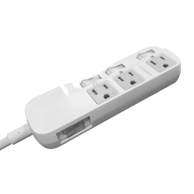 【特力屋】3P高溫斷電4開3插加大間距延長線2.7m
