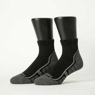 【Footer除臭襪】流線型氣墊減壓科技襪-男款-局部厚(T102-黑)