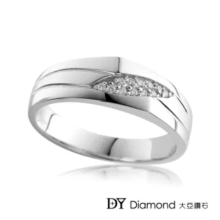 【DY Diamond 大亞鑽石】18K金 時尚造型男戒