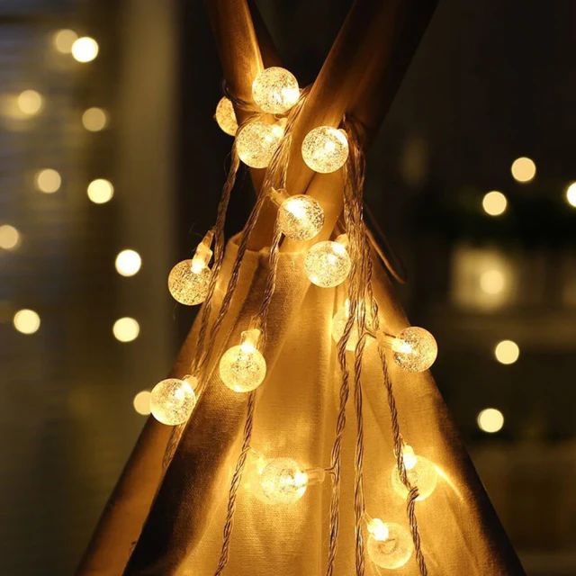 【半島良品】1.5米水晶燈/燈串/聖誕燈/裝飾燈(掛布 過年 新年 聖誕燈 生日燈 佈置)