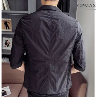 【CPMAX】帥氣單排釦七分袖西裝外套(2色可選 小西服 西裝外套 七分袖外套 英倫風外套 E13)