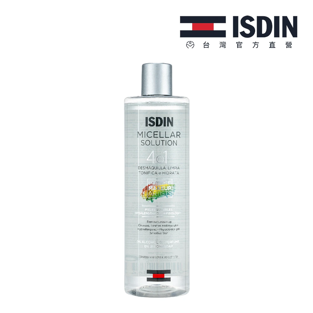 Isdin 怡思丁 4效合一卸妝潔膚水400ml Momo購物網