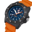 【LUMINOX 雷明時】NAVY SEAL 3600 海豹部隊腕錶(橘藍 / 45mm A3603)