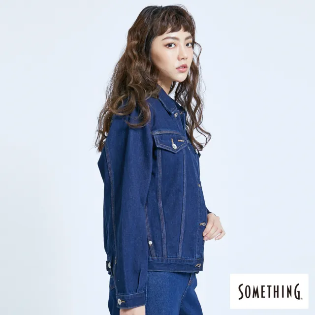 【SOMETHING】女裝 復刻牛仔外套(原藍色)