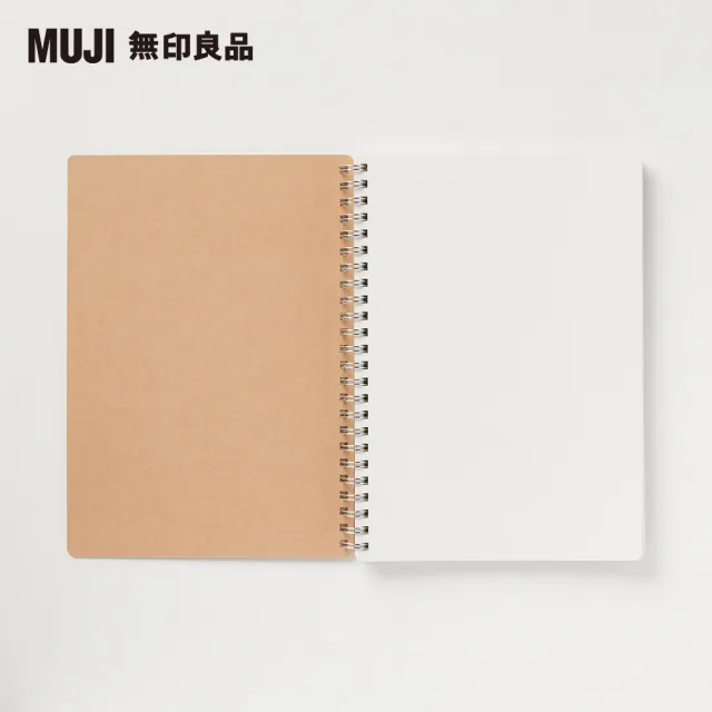【MUJI 無印良品】上質紙雙環筆記本/點狀方格/附帶.70張.A5