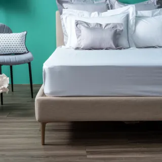 【HOLA】義式孟斐斯埃及棉素色床包 加大 白色