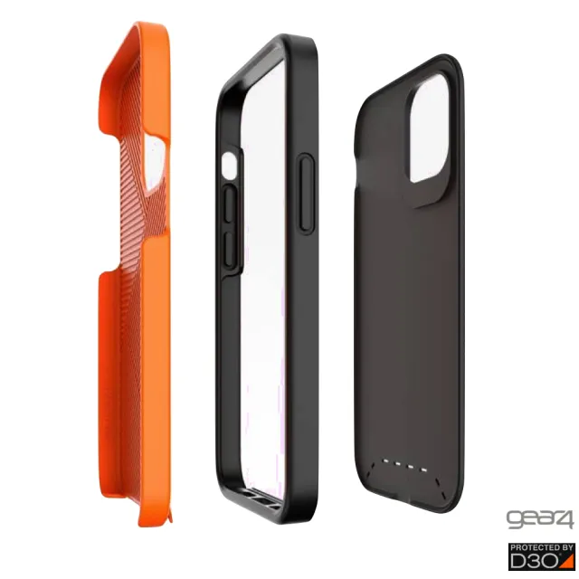 Gear4 Iphone 12 Pro Max 6 7吋battersea 抗菌防摔條紋殼黑橘色 Iphone 保護殼 Momo購物網