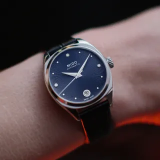 【MIDO 美度】官方授權 Belluna 皇室藍機械對錶-40+33mm(M0245071604100+M0243071604600)