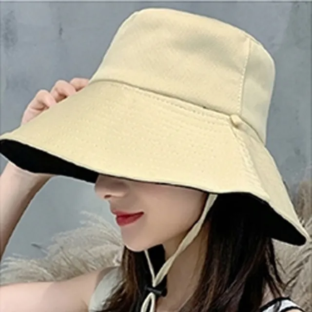 【小魚嚴選】雙邊雙色遮陽漁夫帽(3入)