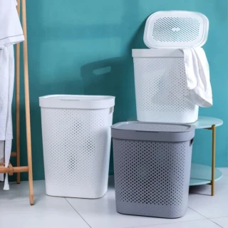 【MGSHOP】加蓋大容量洗衣籃髒衣籃(大款/2色)