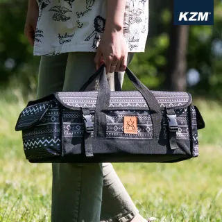【KAZMI】KZM 彩繪民族風工具收納袋-黑色