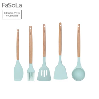 【FaSoLa】耐高溫櫸木手柄矽膠廚具 台灣總代理