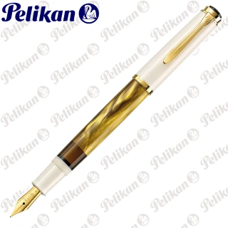 【Pelikan】百利金 M200 金色大理石紋鋼筆(送原廠4001大瓶裝墨水)