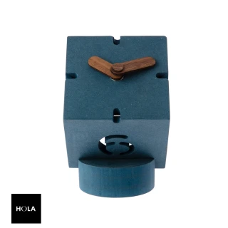 【HOLA】魔方桌鐘-藍色