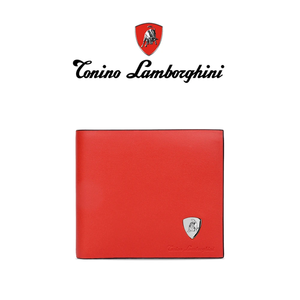 Tonino Lamborghini 藍寶堅尼 PATL32071 活力鮮豔小牛皮短夾/皮夾(0001 紅)