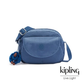 【KIPLING】優雅天穹藍翻蓋側背小包-STELMA