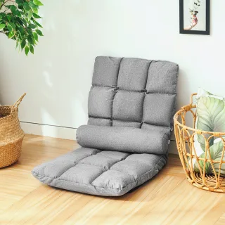 可調式折疊和室椅 榻榻米折疊懶人沙發(摺疊椅 附腰枕)