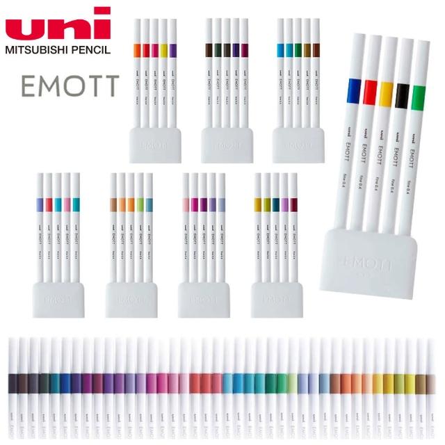 【UNI】EMOTT 耐水性色筆 5色組